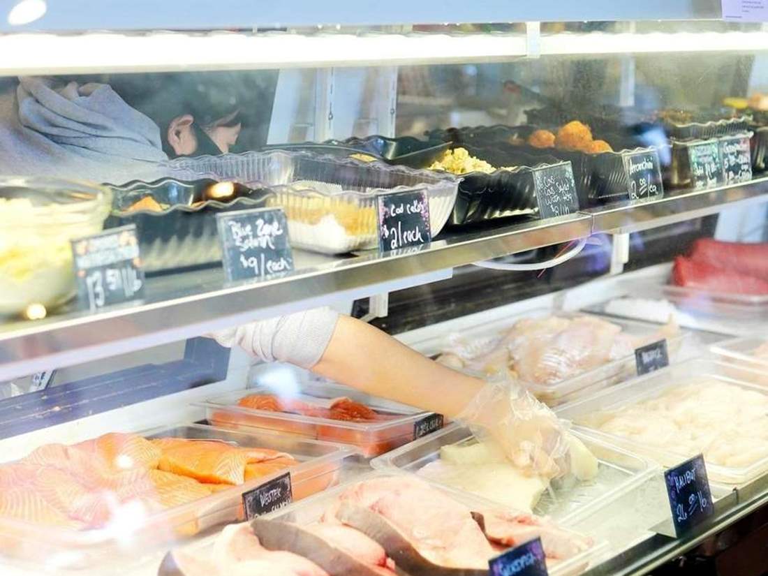 Fresh fish counter