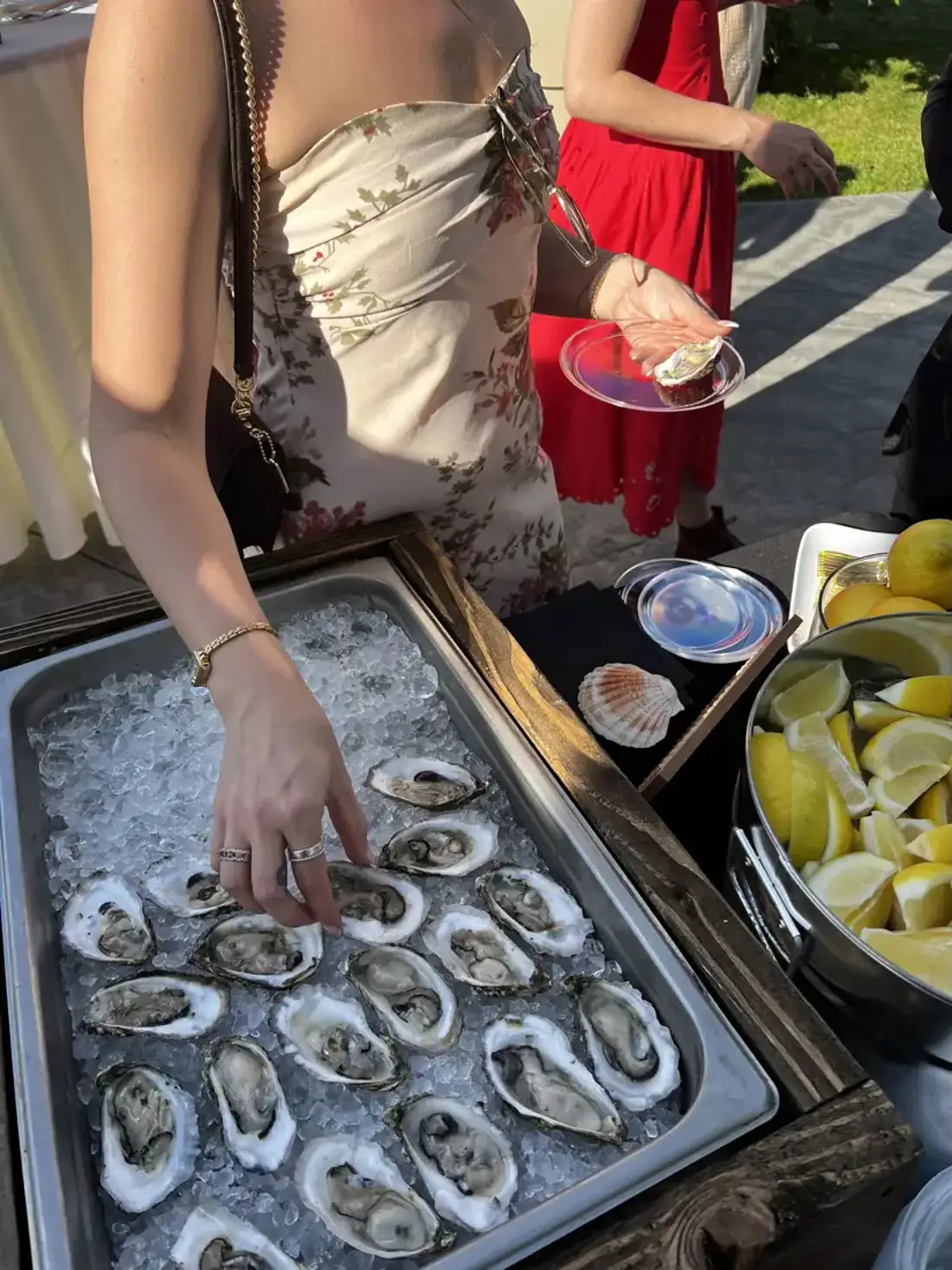 Fabulous raw oyster bar at a wedding in New York. 